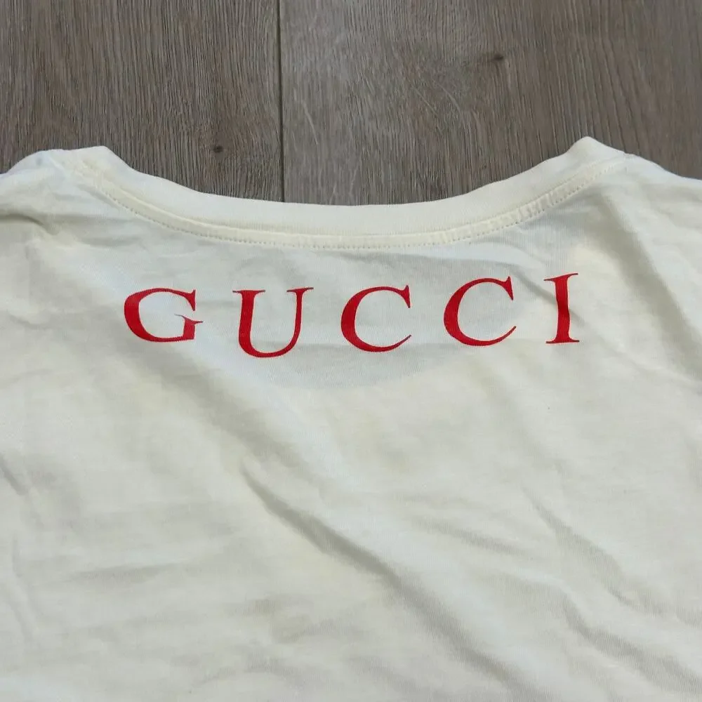 Gucci Magnetismo Animale Shark Tee T Shirt size Large L Cream B30